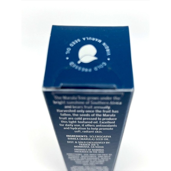 Trader Joe's Extra Virgin MARULA FACIAL OIL COLD PRESSED .85 oz 25ml NEW SEALED - Picture 11 of 11